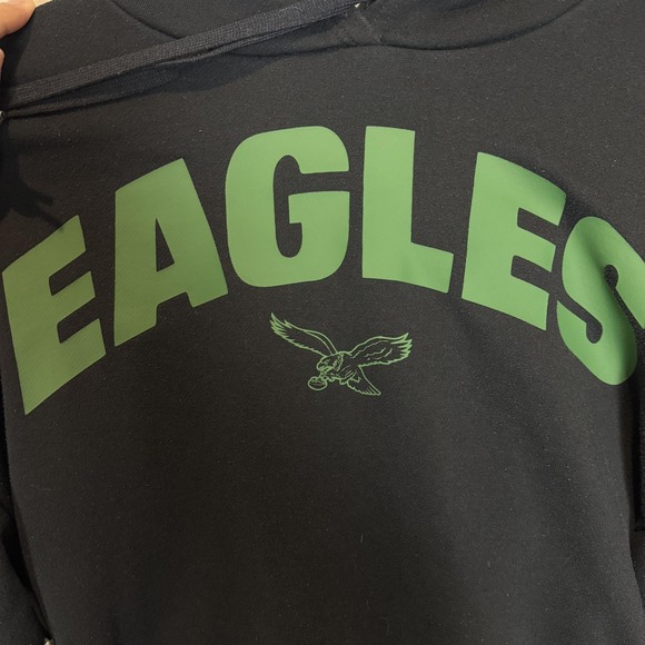 Philadelphia Eagles Sweatshirt Womens Small Black NFL Football Junk Food Hoodie - Picture 4 of 12